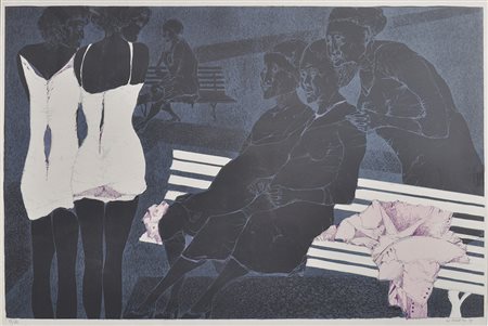 Karl Plattner Die beiden Generationen, 1969;Farblithografie, 49,7 x 71 cm...