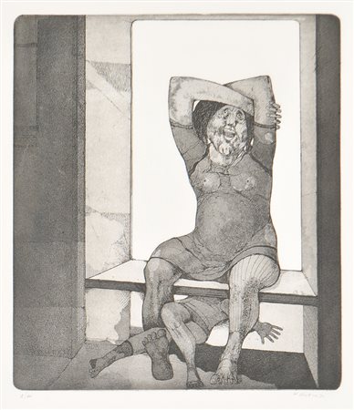 Karl Plattner Die zerbrochene Puppe, 1971;Radierung u. Aquatinta, 39,2 x 35...