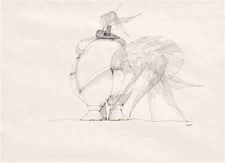 Paul Flora (Glurns/Glorenza 1922 – Innsbruck 2003) Tiroler Schütze;Tusche, 22...