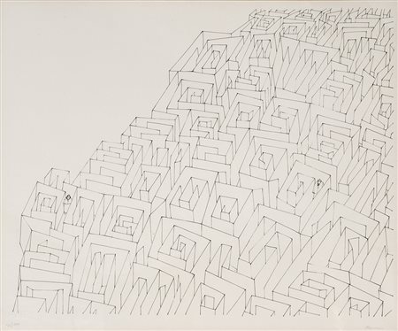 Paul Flora Eheirrgarten, um 1987;Lithografie, 46,5 x 56 c, gerahmt...