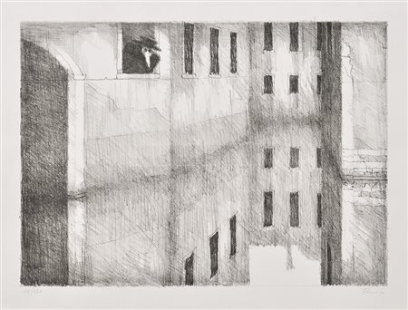 Paul Flora Ein Pestdoktor, 2001;Lithografie, 35 x 45 cm (Blatt) Handsigniert...