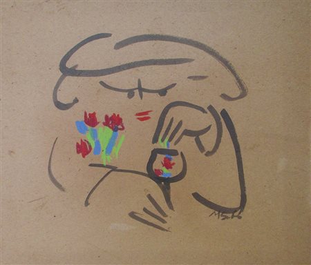 Mathias Schönweger (* Tscherms bei Meran 1949) Ohne Titel;Pastell, 39 x 43 cm...