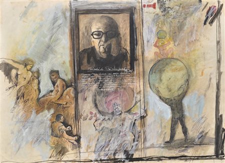 Markus Vallazza Friedrich Dürrenmat, 1986;Tusche, Aquarell, 45 x 62,5 cm...