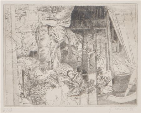 Gotthard Bonell (* Truden/Trodena 1953) Stillleben, 1995;Radierung, 18 x 23...