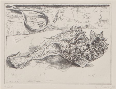 Gotthard Bonell Stillleben, 1984;Radierung, 12 x 15,6 cm (Platte), gerahmt...