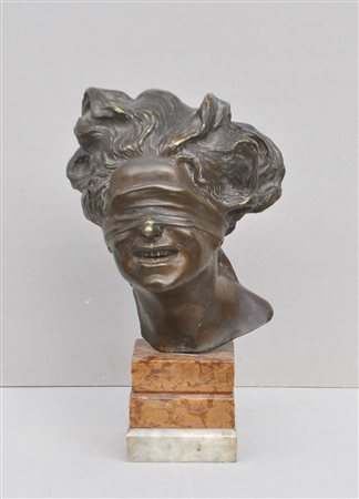 Vincenzo Aurisicchio (Neapel/Napoli 1855-1926) Göttin mit Augenbinde;Bronze,...