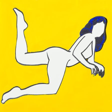 Marco Lodola Dorno (Pv) 1955 Nudo Smalti su tela, cm. 50x50x4 Sul pianetto:...