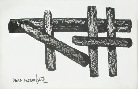 Jean Mario Berti Livorno 1917 - Livorno 1991 Senza titolo Olio su tavola, cm....