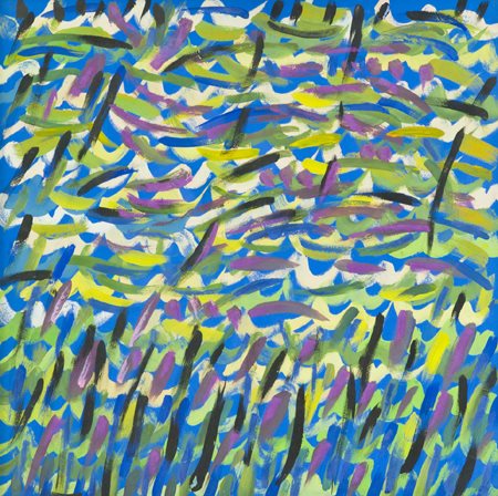 Simona Weller Roma 1940 Senza titolo, 1980 Acrilico su carta, cm. 50x50 Sul...