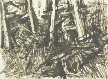 Vinicio Berti Firenze 1921 - Firenze 1991 Senza titolo, 1957 Tecnica mista su...