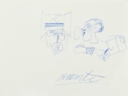 Antonio Possenti Lucca 1933 Senza titolo Biro su carta, cm. 11x14 Firmato in...