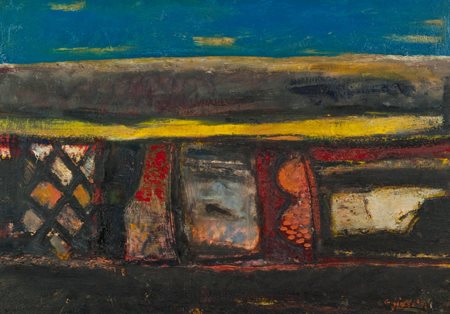 Claudio Cargiolli Fosdinovo (Ms) 1952 Bagnante, 1971 Olio su tela, cm. 50x70...