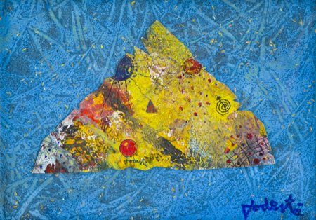 Massimo Podestà Sarzana (Sp) 1949 Monolite cosmico Tecnica mista su...