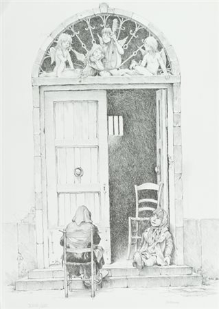 Alberto Fremura Livorno 1936 Senza titolo Litografia su carta, cm. 70x50, es....