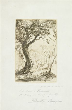 Pietro Annigoni Milano 1910 - Firenze 1988 Mosè salvato dalle acque, 1944...