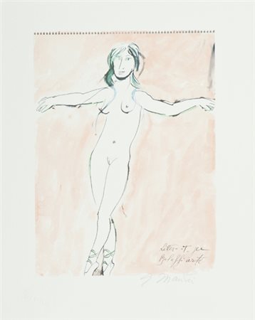 Giacomo Manzù Bergamo 1908 - Ardea (Rm) 1991 L'alfabeto la lettera T...