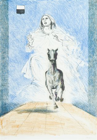 Alberto Sughi Cesena 1928 - 2012 Senza titolo Litografia su carta, cm. 70x50,...