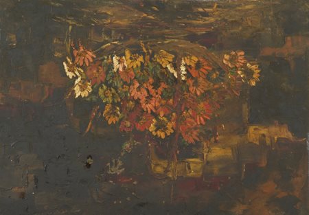 Anonimo Vaso di fiori Olio su tela, cm. 50x70