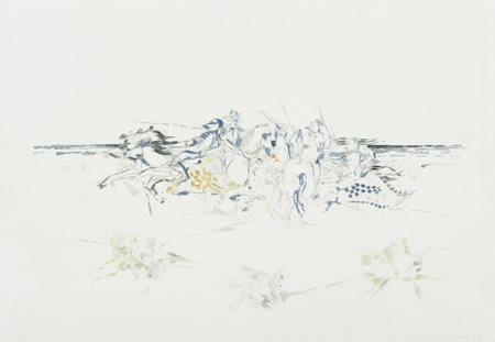 Franco Sumberaz Fiume 1939 Senza titolo, 1970 Tecnica mista su tela, 50x70...