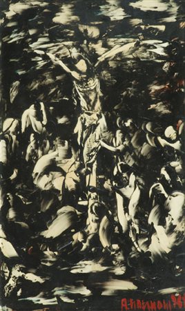 Alfredo Nannoni Tavernelle Val di Pesa (Fi) 1925 Crocifissione, 1969 Olio su...