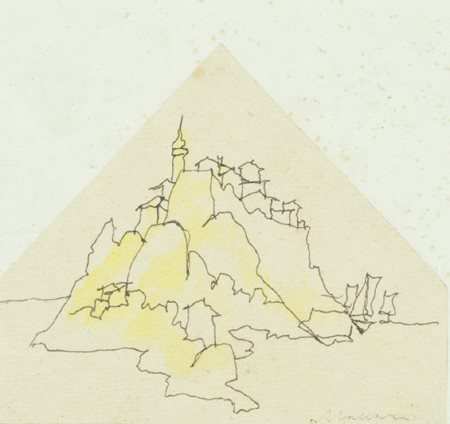 Mino Maccari Siena 1898 - Roma 1989 Senza titolo Tecnica mista su carta...