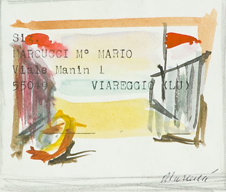Mario Marcucci Viareggio 1910 - Viareggio 1992 Marina Acquerello su carta,...