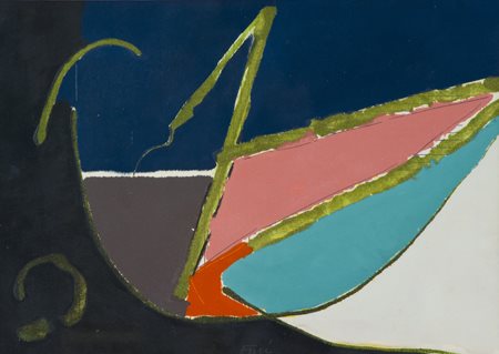 Walter Fusi Udine 1924 Senza titolo Tecnica mista su cartoncino, cm....