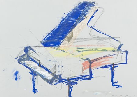 Giuseppe Chiari Firenze 1926 - Firenze 2007 Pianoforte Tecnica mista su...