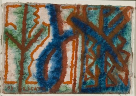 Riccardo Licata Torino 1929 Composizione, 1993 Acquerello su cartone, cm....