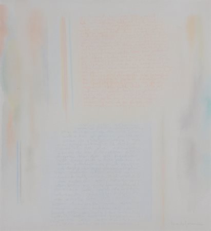 Riccardo Guarneri Firenze 1933 2 lettere: lei e lui Tecnica mista su tela,...