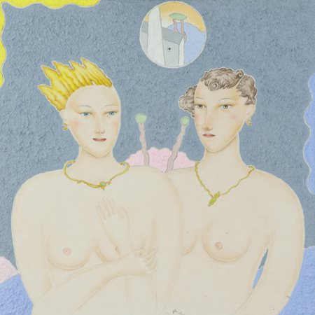 Luca Alinari Firenze 1943 L'altra guancia Tecnica mista su tela applicata su...