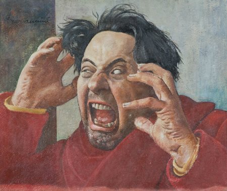 Agostino Giovannini Collodi (Lu) 1881 - Firenze 1958 Indemoniato Olio su...