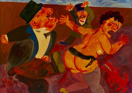 Franz Borghese Roma 1941 - Roma 2005 La moglie infedele, anni '70 Olio su...