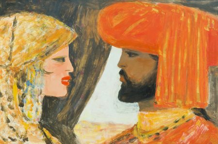 Salvatore Fiume Comiso (Rg) 1915 - Milano 1997 L'uomo dal turbante rosso,...