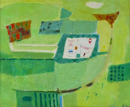 Enrico Paulucci Genova 1901 - Torino 1999 Campagna Olio su tela, cm. 75x90...