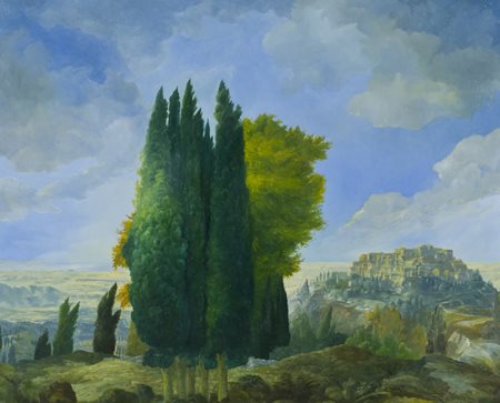 Giorgio Weiss Paesaggio Olio su tela, cm. 80x100 Firmato in basso a destra.