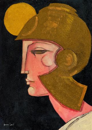 Bruno Landi Roma 1941 Guerriero, 2007 Olio su tela, cm. 70x50 Firmato in...