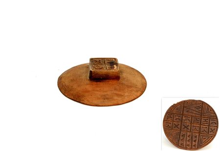 Stampo da pane con doppia iscrizione in legno (difetti)-ENA wooden bread...