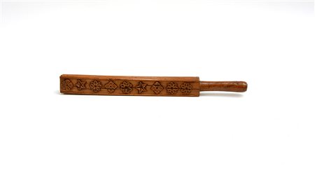 Striscia per dolci a paletta in legno con motivi floreali e stelle (l cm 34...