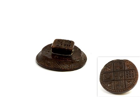 Stampo da pane con doppia iscrizione in legno-ENA wooden bread stamp