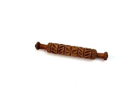 Rullo da pasticciere in legno (l cm 22 ca)-ENA carved wooden rolling pin (l...