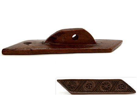 Stampo da dolci in losanga con manico in legno-ENA wooden pastry stamp