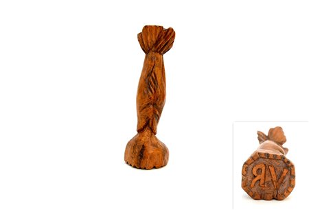 Stampo da pane verticale con manico con pesce con iniziali in legno...