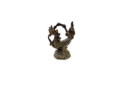 Peso asiatico figurato zoomorfo in bronzo (h cm 21)-ENA figural asiatic...