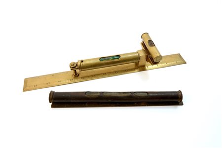 Lotto composto da due livelle a bolla, in ottone-ENTwo brass levels