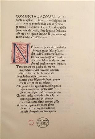 DANTE ALIGHIERI - La Comedia. Roma: Stabilimento tipografico Julia, 1965....
