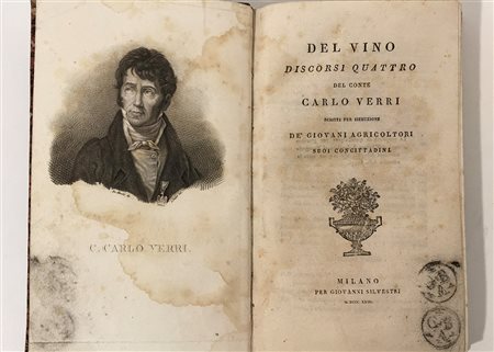 VERRI, Carlo - Del Vino Discorsi quattro. Milano: G. Silvestri, 1823. Prima...
