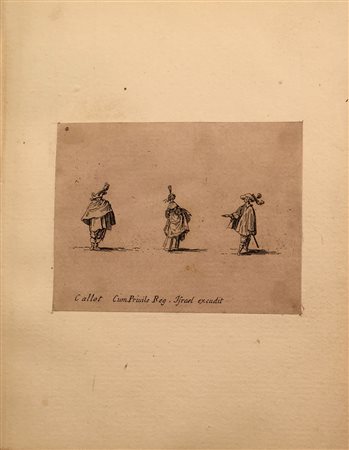 Raccolta di incisioni applicate su carta moderna da CALLOT, Jacques - Les...