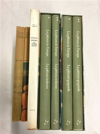 Lotto composto da cinque volumi riguardanti la pittura europea (difetti).