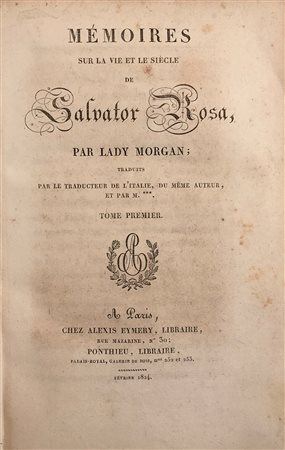 MORGAN, Sidney Owenson Lady - L'Italie. Parigi: Pierre Dufart, 1821. Versione...